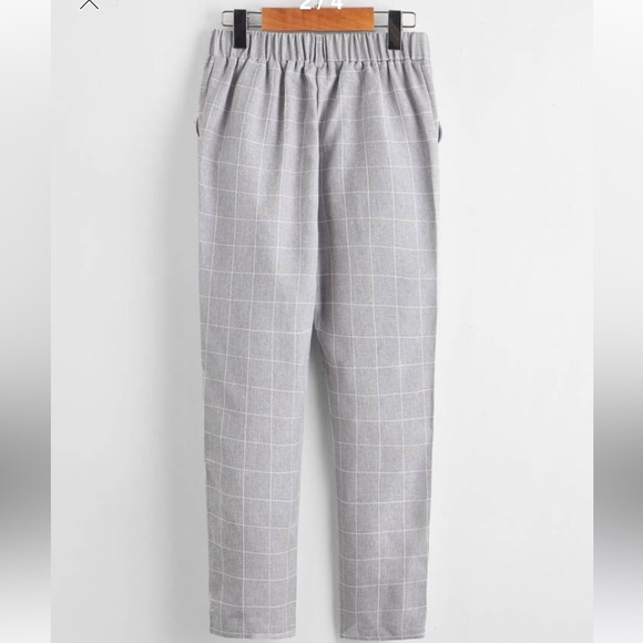 Unisex Dressy Occasion Grid Pants - Picture 3 of 6
